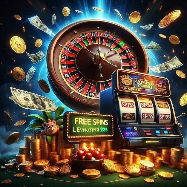 Ilustrasi permainan slot online dengan tema beragam di platform bbjs777